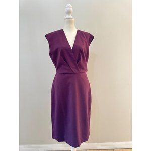 J crew V neck dress in super 120s wool Size 6